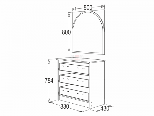 КОМОД с зеркалом